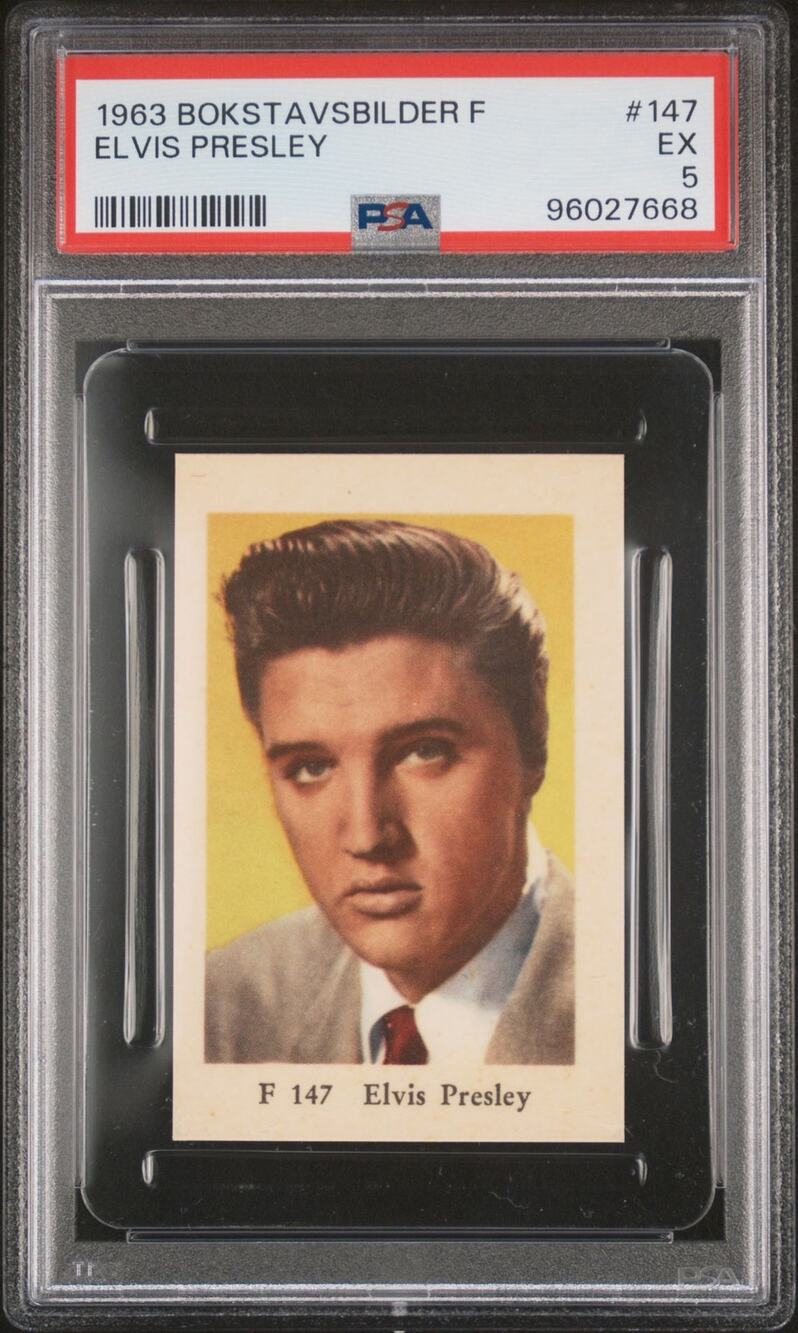 RARE 1963 Bokstavsvilder F Elvis Presley PSA 5 Only 3 Graded King Elvis Card